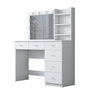 Hanah Home Mesa de Maquillaje Blanca con 10 Focos